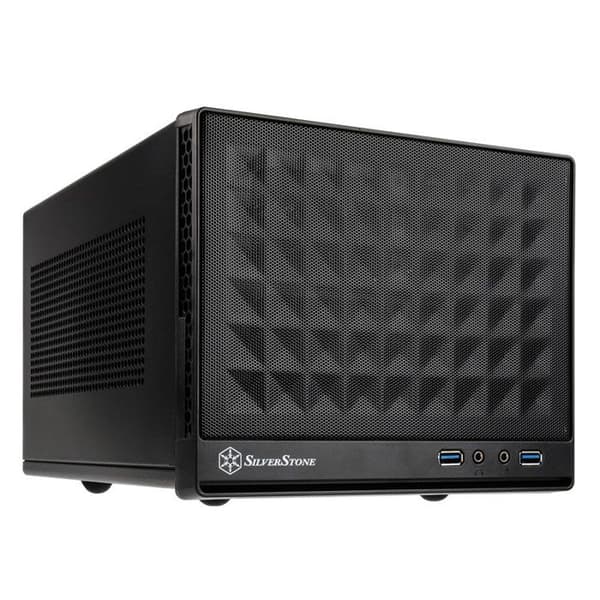 SilverStone SST-SG13B - Sugo Compact Mini-ITX Cube datorfodral, Mesh frontpanel, svart