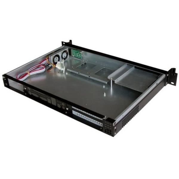 Techly I-CASE IPC-140, Rack, PC, Aluminium, Stål, Mini-ITX, Svart, 1U