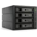 Miniatyrbild 2 av 4: Backplane - FANTEC - BP-T3141 - 4 hårddiskar 3.5/2.5 - Fläkt 80 mm - Svart aluminium