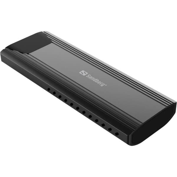 SANDBERG USB 3.2-FODRAL FÖR M.2+NVME SSD SSD-SKÅL SVART (136-39)