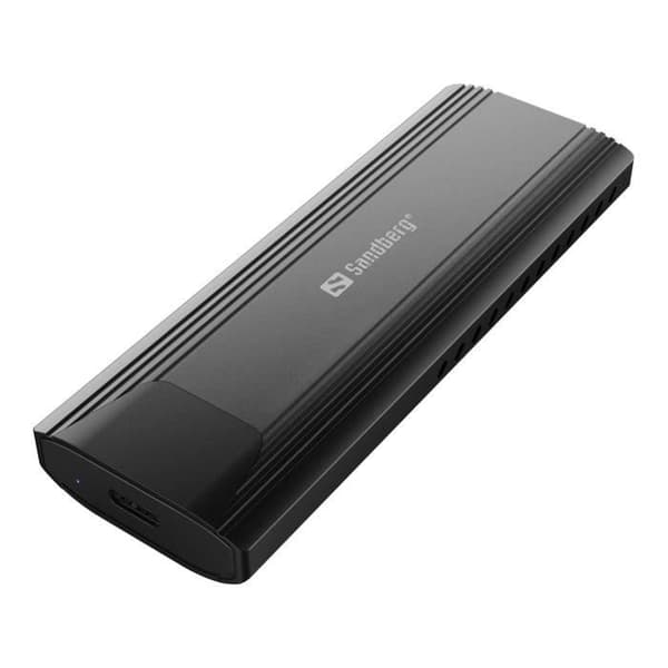 SANDBERG USB 3.2-FODRAL FÖR M.2+NVME SSD SSD-SKÅL SVART (136-39) Svart