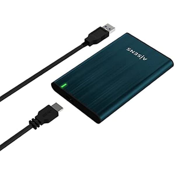 Externt hölje för 2,5" SATA A USB 3.0/USB3.1 GEN1 hårddisk - AISENS - ASE-2525PB - Pacific Blue