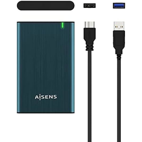 Externt hölje för 2,5" SATA A USB 3.0/USB3.1 GEN1 hårddisk - AISENS - ASE-2525PB - Pacific Blue