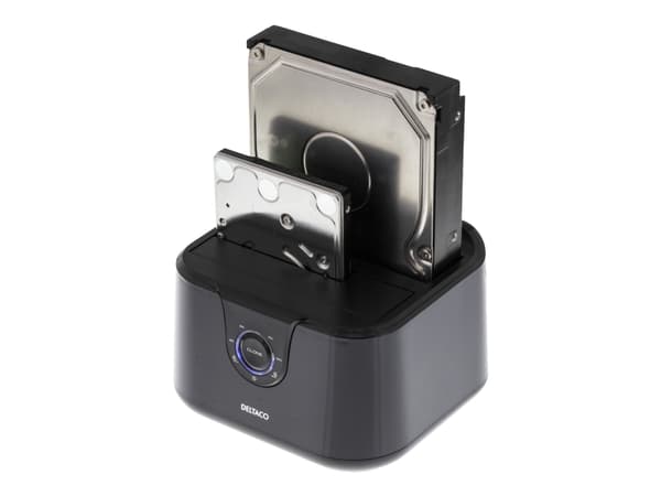 DELTACO MAP-GD35U3 - Lagringskontroller - 2,5" / 3,5" delt - SATA 3Gb/s - USB 3.0 - svart