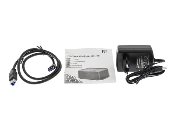 DELTACO MAP-GD35U3 - Lagringskontroller - 2,5" / 3,5" delt - SATA 3Gb/s - USB 3.0 - svart