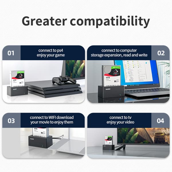 External HDD dock USBB 3.5" or 2.5" USB 3.1 Gen1 5 Gbps