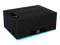Miniatyrbilde 1 av 4: ICY BOX IB-127CL-U3 - Fast tilstand / harddiskstasjonsoppstilling - 2 brønner (SATA-600) - USB 3.2 Gen 1 (ekstern)