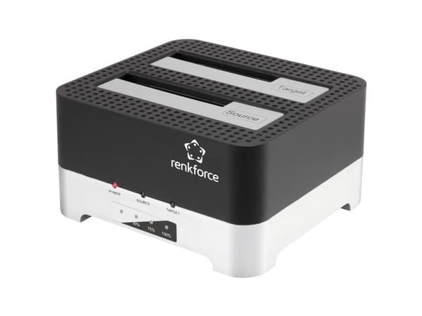 Renkforce RF-DOCKING-02 SATA USB 3.2 Gen 1 (USB 3.0) Festplatten-Kopierstation mit Clone-Funktion (RF-5047512)