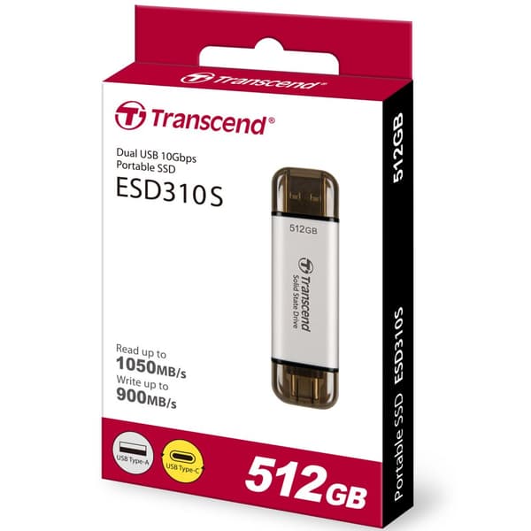 Portabel SSD ESD310C USB-C 512 GB (R1050/W950) Silver