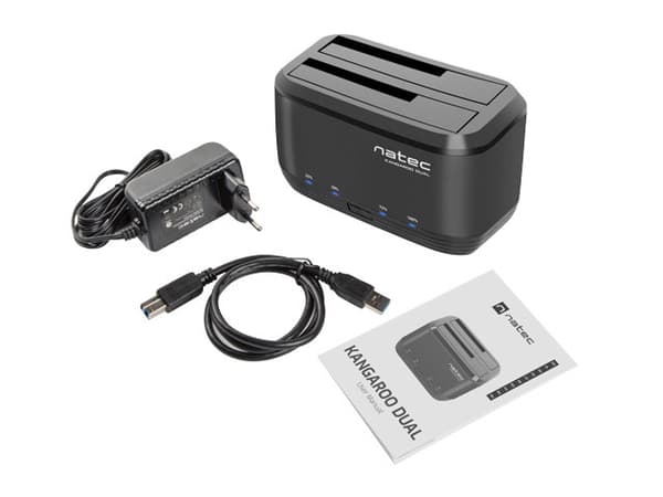Natec Kangaroo Dual 2.5/3.5inch USB 3.0 HDD Docking Station + Power Adapter