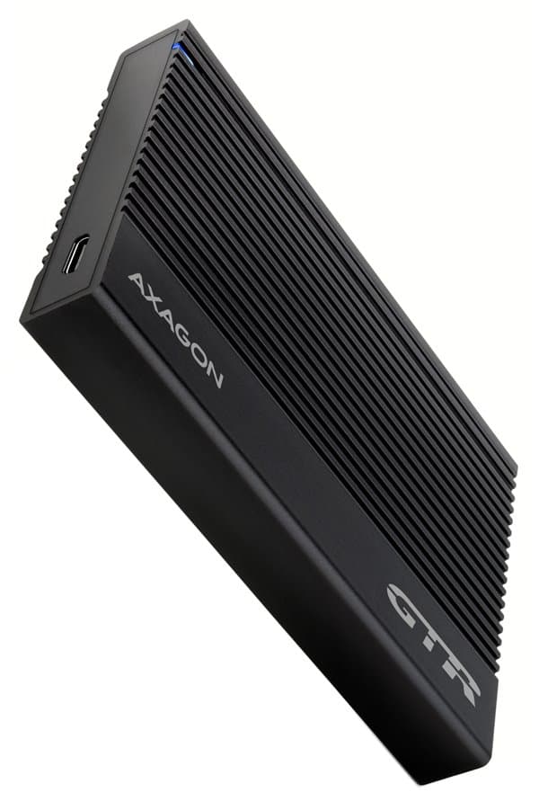 AXAGON USB-C 10Gbps RIBBED Box | EE25-GTR Sort