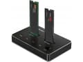 Miniatyrbilde 3 av 5: Qoltec - SSD-dokkestasjon - dual 2 x 2TB - brønner: 2 - M.2 - M.2 Card (PCIe NVMe & SATA) - USB-C 3.1 (Gen 2) - svart