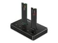 Miniatyrbilde 4 av 5: Qoltec - SSD-dokkestasjon - dual 2 x 2TB - brønner: 2 - M.2 - M.2 Card (PCIe NVMe & SATA) - USB-C 3.1 (Gen 2) - svart