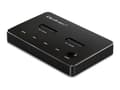 Miniatyrbilde 1 av 5: Qoltec - SSD-dokkestasjon - dual 2 x 2TB - brønner: 2 - M.2 - M.2 Card (PCIe NVMe & SATA) - USB-C 3.1 (Gen 2) - svart