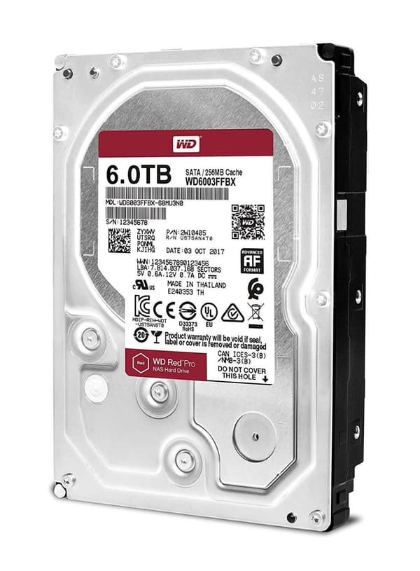 Western Digital Red Pro 6TB NAS 3.5" 6TB 256MB 7200RPM