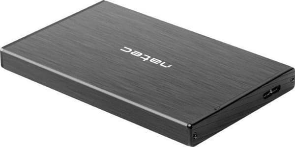 NATEC RHINO GO-kabinett USB 3.0 för 2,5'' SATA HDD/SSD, svart aluminium