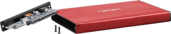 NATEC HDD HÅLLBAR RHINO GO (USB 3.0, 2.5", RÖD)