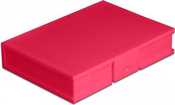 Delock Protection Box - harddiskbeskyttende hus - kapacitet: 1 harddisk (3,5") - rød (18374) Rød