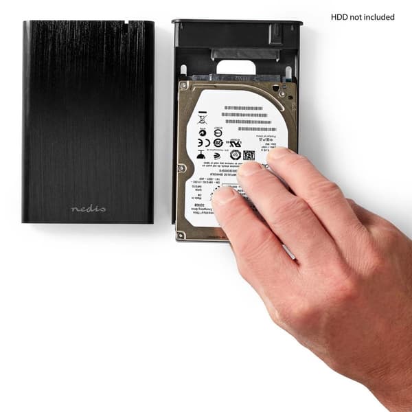 Nedis Hårddiskhölje | 2.5 " | USB 3.1 Gen1 | USB Type-A / USB Type-C™ | Anteckningsbok / PC | Aluminium
