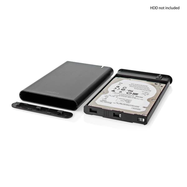 Nedis Hårddiskhölje | 2.5 " | USB 3.1 Gen1 | USB Type-A / USB Type-C™ | Anteckningsbok / PC | Aluminium