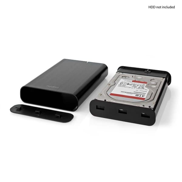 Nedis Hårddiskhölje | 3.5 " | USB 3.1 Gen1 | USB Type-A / USB Type-C™ | Anteckningsbok / PC | Aluminium