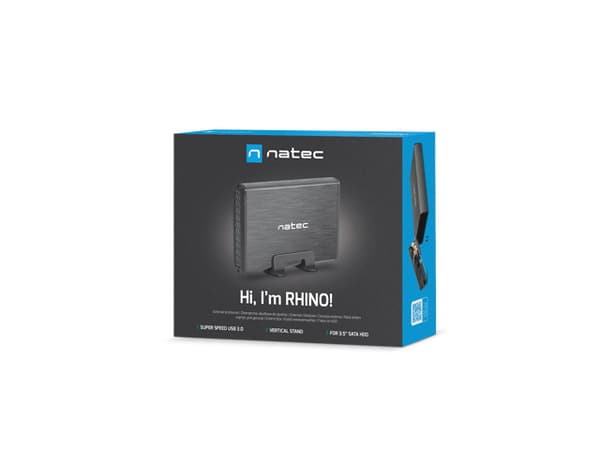 Natec Rhino SATA 3.5-inch USB 3.0 External Drive Enclosure Aluminum