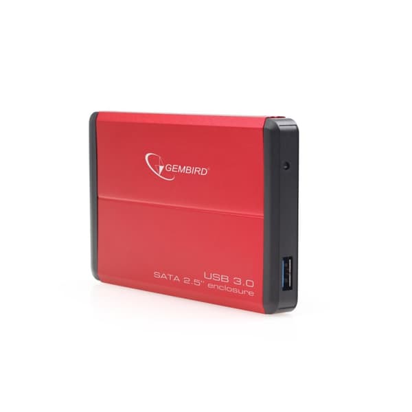 Gembird EE2-U3S-2-R tallennusasemakotelo 2,5" HDD-kotelo Punainen