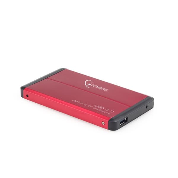 Gembird EE2-U3S-2-R tallennusasemakotelo 2,5" HDD-kotelo Punainen Punainen