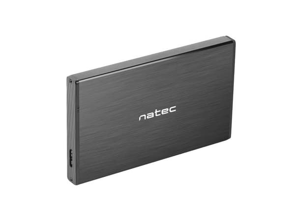 NATEC RHINO GO kabinet USB 3.0 til 2,5'' SATA HDD/SSD, sort aluminium Sort