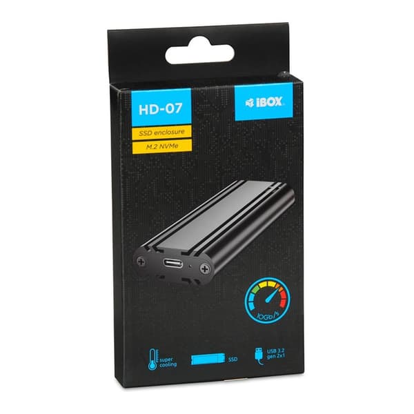 iBox HD-07 SSD kabinet Sort M.2