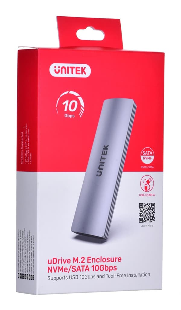 UNITEK M.2-KABLE, USB 3.2 Gen2 Type-C M.2 NVME/SATA SSD