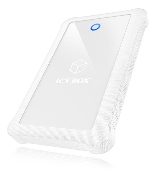 ICY BOX, eksternt kabinet til 1x2,5" harddisk, SATA 6Gbit/s Hvid