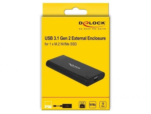 DeLOCK External Enclosure for M.2 NVMe PCIe SSD with SuperSpeed USB