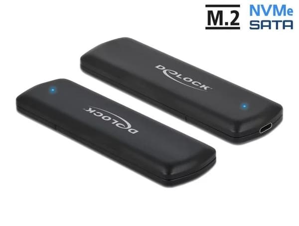 DeLOCK External USB TypeC™ Combo Enclosure  M.2 NVMe PCIe or SATA Sort