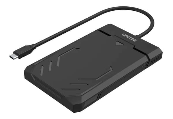 Unitek Y-3036A - DiskGuard Raiden 2,5" USB-C til SATA III 2,5" HDD/SSD-harddiskkabinet Sort