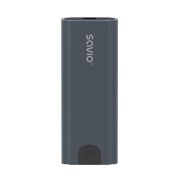 Savio M.2 SSD NVMe eksternt drevkabinet, USB-C 3.1, AK-67, grå
