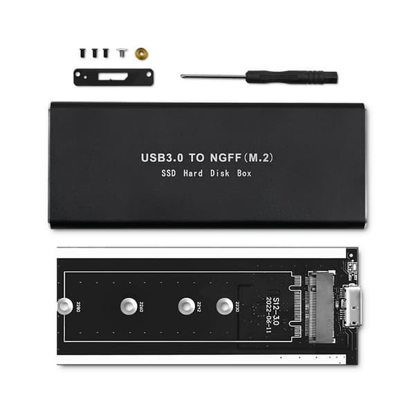 Qoltec 51854 Harddiskkabinet M.2 SATA SSD NGFF | USB 3.0