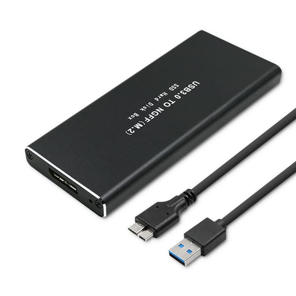 Qoltec 51854 Harddiskkabinet M.2 SATA SSD NGFF | USB 3.0