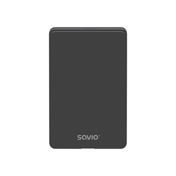 Savio 2,5" extern hårddisk/SSD-kabinett, USB 3.0, AK-65 Svart