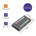 Miniatyrbillede 3 af 7: Qoltec 52272-kabinet til M.2 SSD-drev | SATA | NVMe | RGB LED | USB-C | 4TB