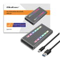 Miniatyrbillede 6 af 7: Qoltec 52272-kabinet til M.2 SSD-drev | SATA | NVMe | RGB LED | USB-C | 4TB