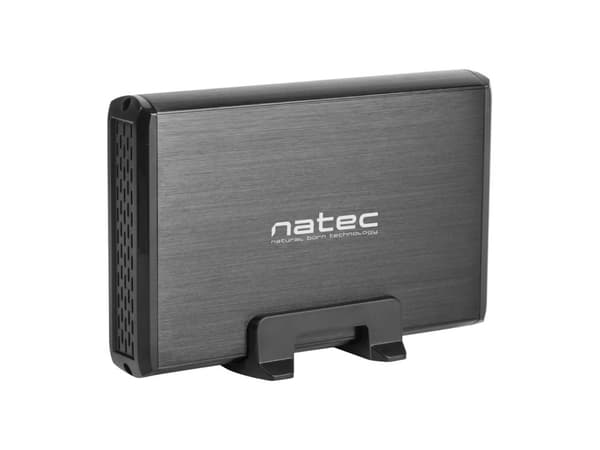 Natec Rhino SATA 3,5-tums USB 3.0 extern hårddiskkabinett aluminium