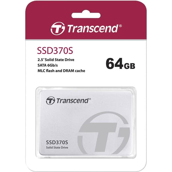 Transcend SSD370S 64 GB SSD-Hårddisk 2.5 SATA 6 Gb/s Box TS64GSSD370S