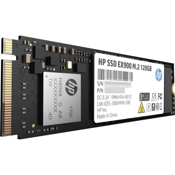 HP EX900 120 GB Intern NVMe/PCIe M.2 SSD M.2NVMe PCLe 3.0 x4 Box 2YY42AA#ABB