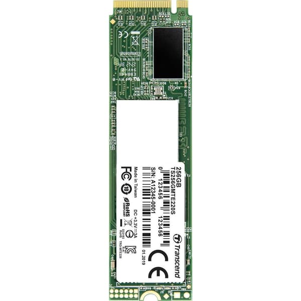 Transcend 220S 256 GB Intern NVMe/PCIe M.2 SSD M.2NVMe PCLe 3.0 x4 Box TS256GMTE220S