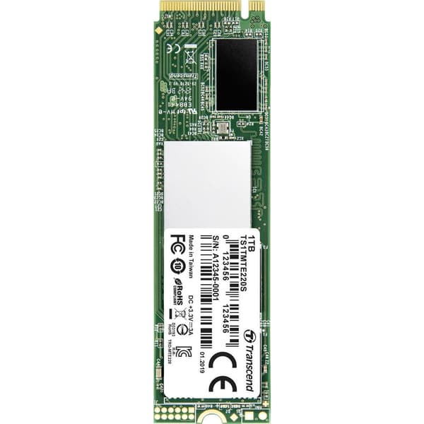 Transcend 220S 1 TB Intern NVMe/PCIe M.2 SSD M.2NVMe PCLe 3.0 x4 Box TS1TMTE220S