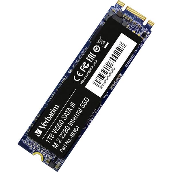 Verbatim Vi560 1 TB SSD-hårddisk SATA M.2 2280 M.2 SATA 6 Gb/s Box 49364