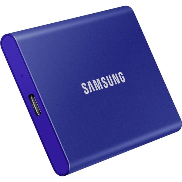 Samsung Portable T7 1 TB Extern SSD-disk USB 3.2 Gen 2 Blå PC/Mac MU-PC1T0H/WW