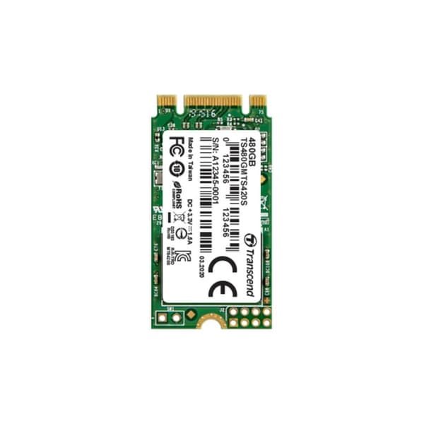 Transcend 420S 480 GB Intern SATA M.2 SSD 2242 M.2 SATA 6 Gb/s Box TS480GMTS420S