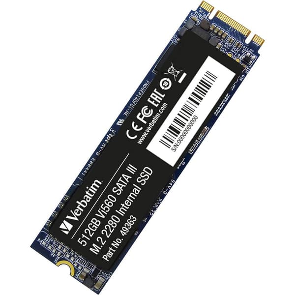 Verbatim Vi560 512 GB SSD-hårddisk SATA M.2 2280 M.2 SATA 6 Gb/s Box 49363